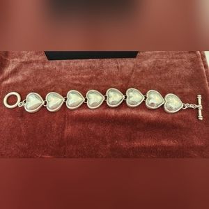 Silver heart bracelet